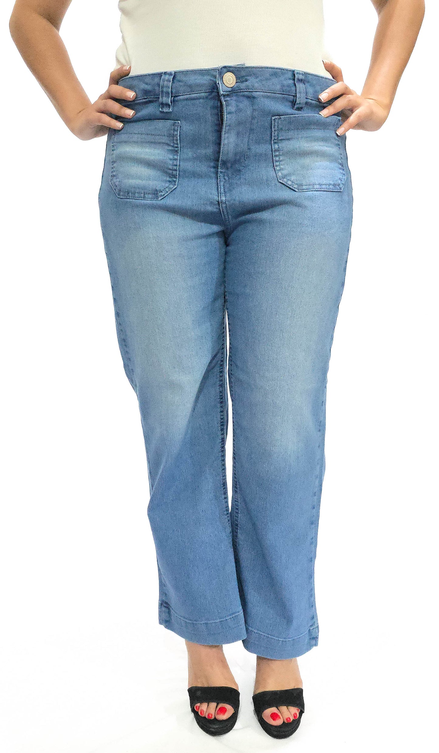 Mary Estefan Jeans de pierna recta estilo jogger para mujer de todo el año