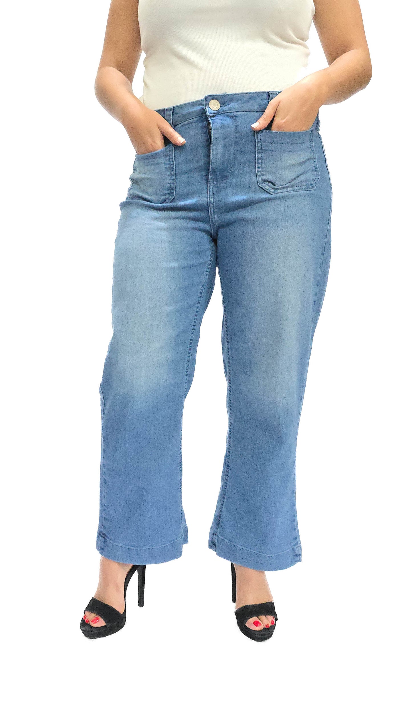 Mary Estefan Jeans de pierna recta estilo jogger para mujer de todo el año