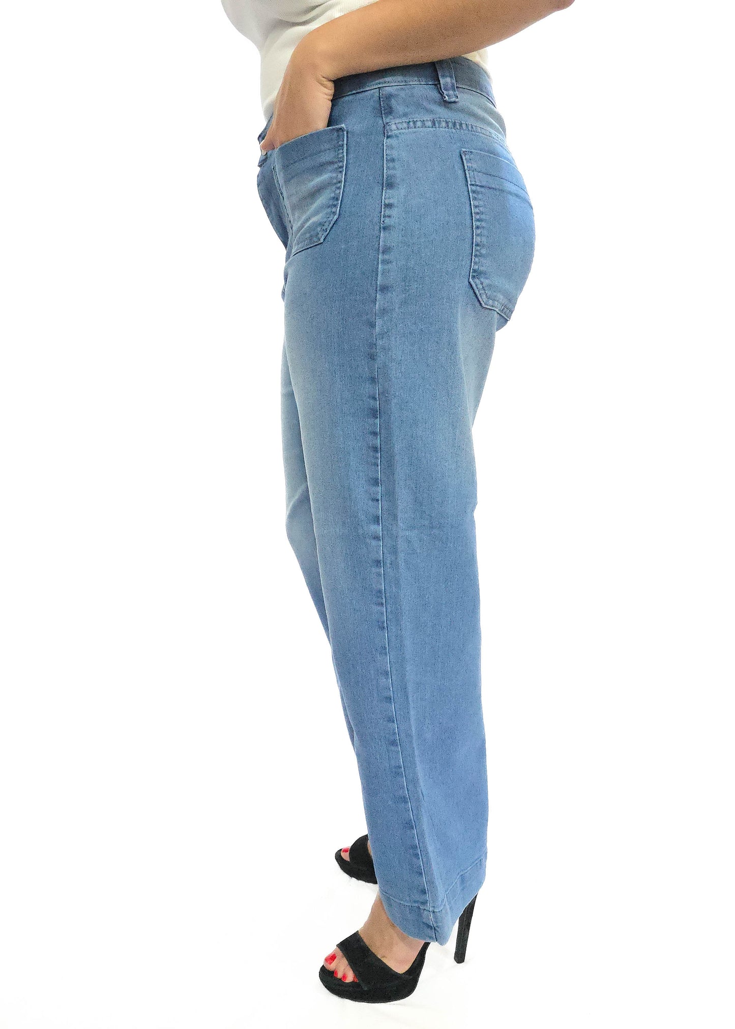 Mary Estefan Jeans de pierna recta estilo jogger para mujer de todo el año