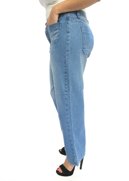 Mary Estefan Jeans de pierna recta estilo jogger para mujer de todo el año