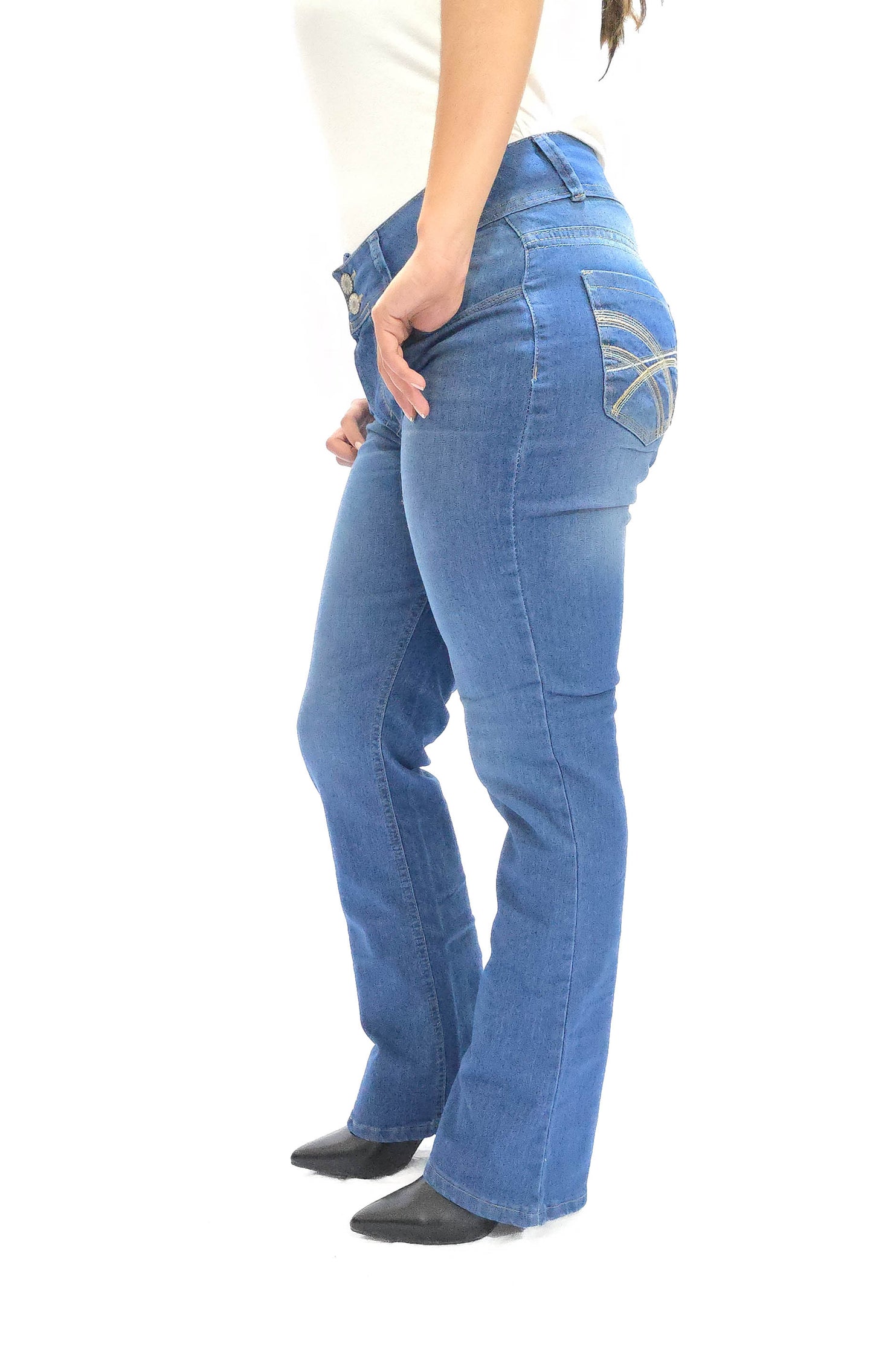 Pantalon Vaquero bordado para dama de Mary Estefan