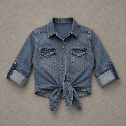VYKA Camisa larga de mezclilla de manga larga y estilo informal para mujer, adecuada para chaqueta de mezclilla de invierno, estilo vaquero, color gris
